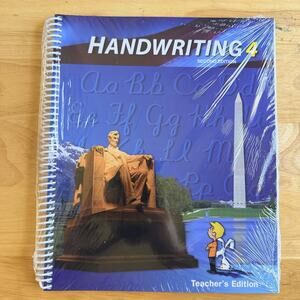BJU Press Bob Jones Handwriting 4 Teachers Edition Homeschool Curriculum